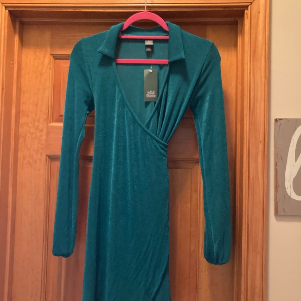 Gorgeous XS Dark Green Teal dress NWT Wild Fable Target